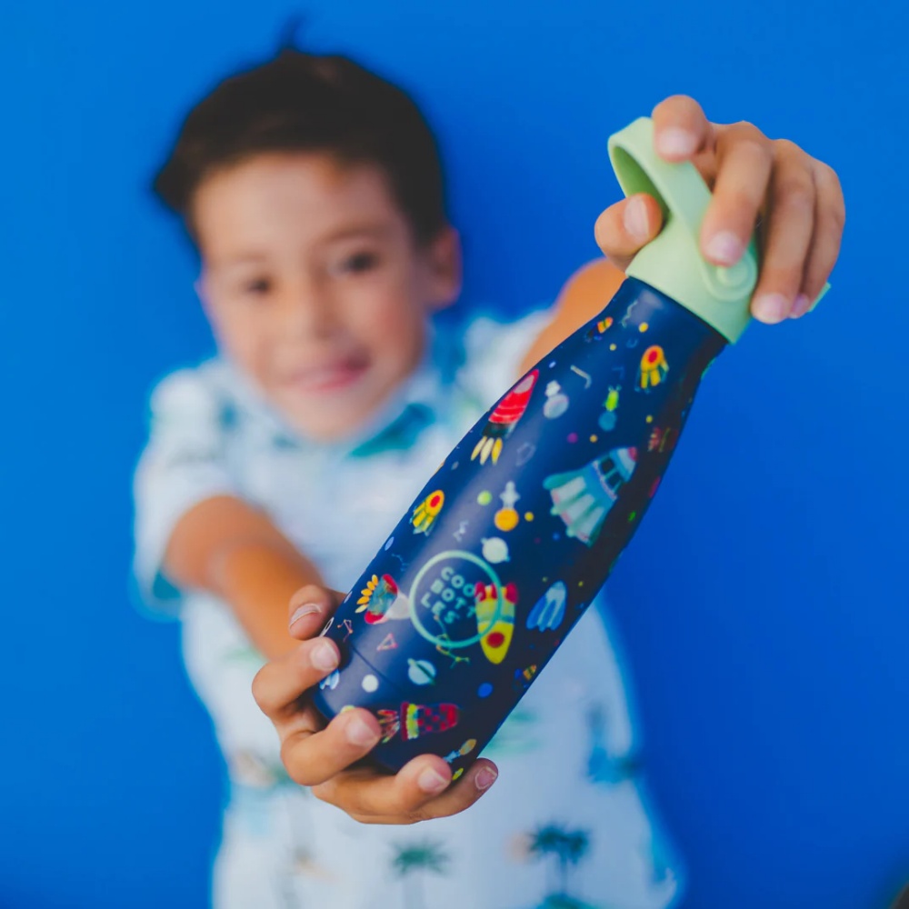 Cool Bottles - Kids Triple-Insulated Water Bottle - Space Rockets 260ml - Image 2
