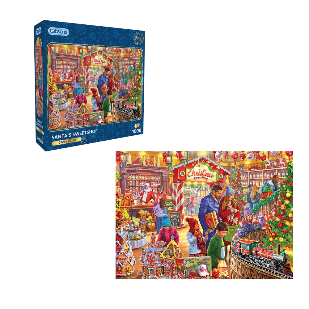 Gibsons - Santa's Sweetshop - 1000 Piece Jigsaw Puzzle - Image 5