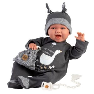 Llorens - Baby Boy Doll with Laughing Mechanism, Clothing & Bag: Mimo- 42cm