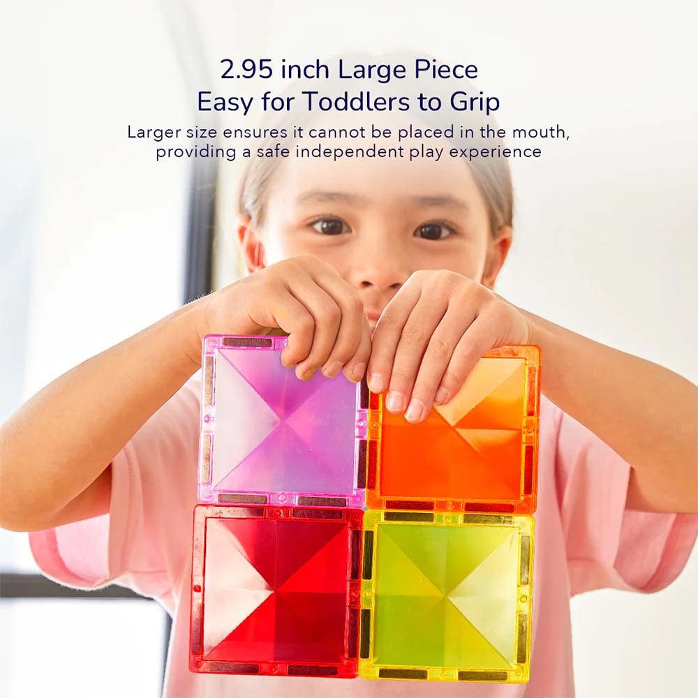 Mideer - Colourful Magnetic Tiles Building Set - Warm Colours - 20pcs - Image 5
