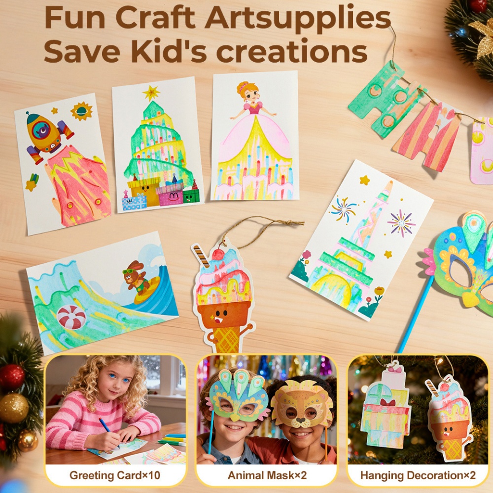 Jar Meló - Carnival Party - Squeegee Painting Arts and Crafts Kit for Kids - Image 4