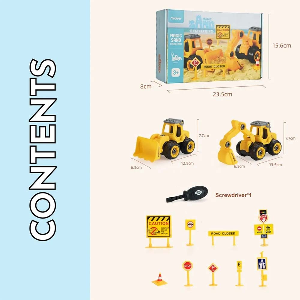 Mideer - Beach & Sand Toy Set - Construction Site - 12 Pieces - Image 3