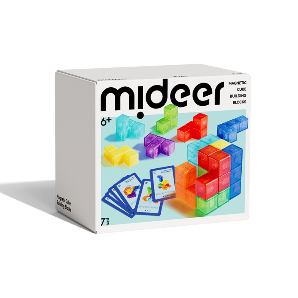 Mideer - Magnetic Cube Building Blocks - Kids Geometry Game 54 Activity Cards - Image 5