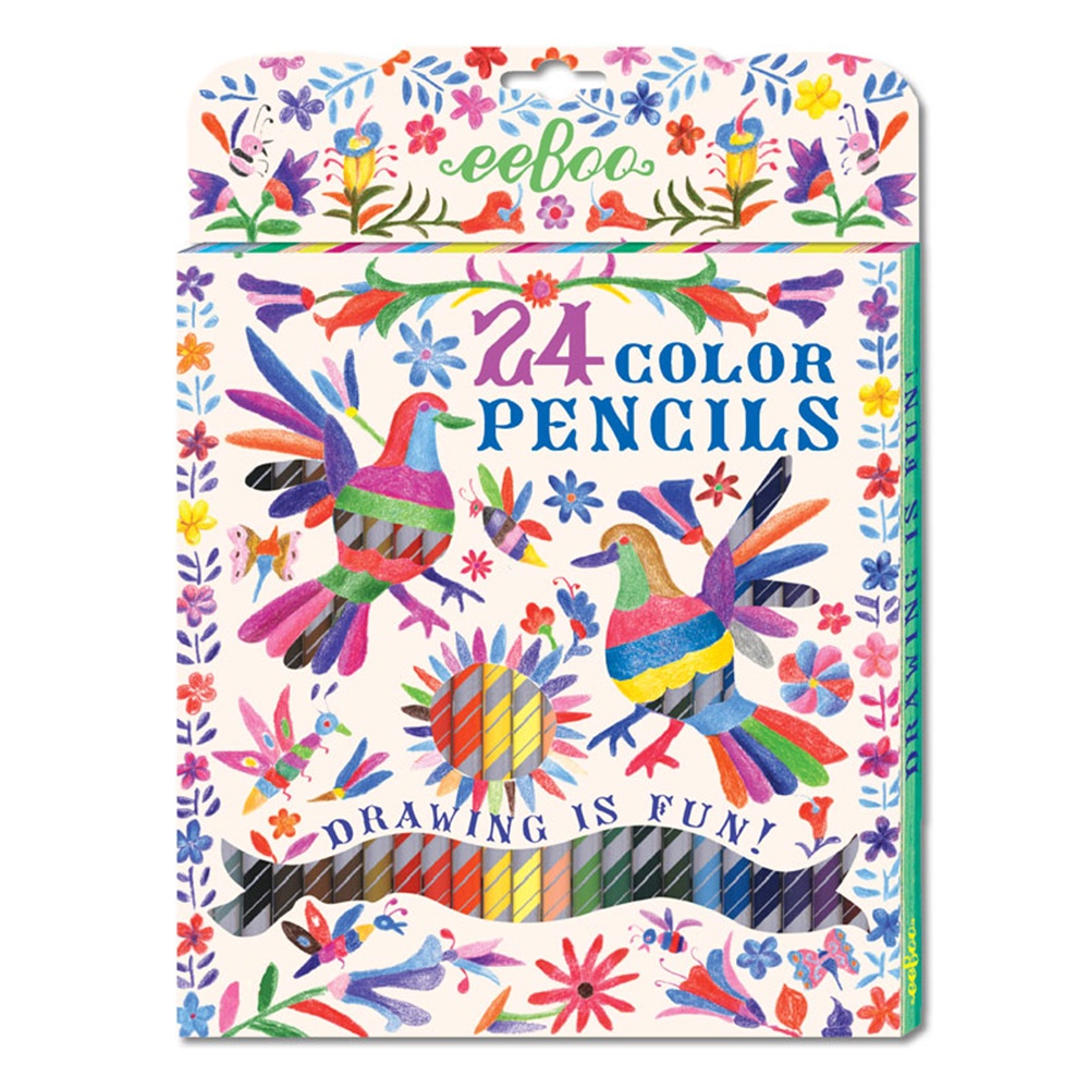 eeBoo - Oaxaca Birds 24 Color Pencils Paper -** - Image 2