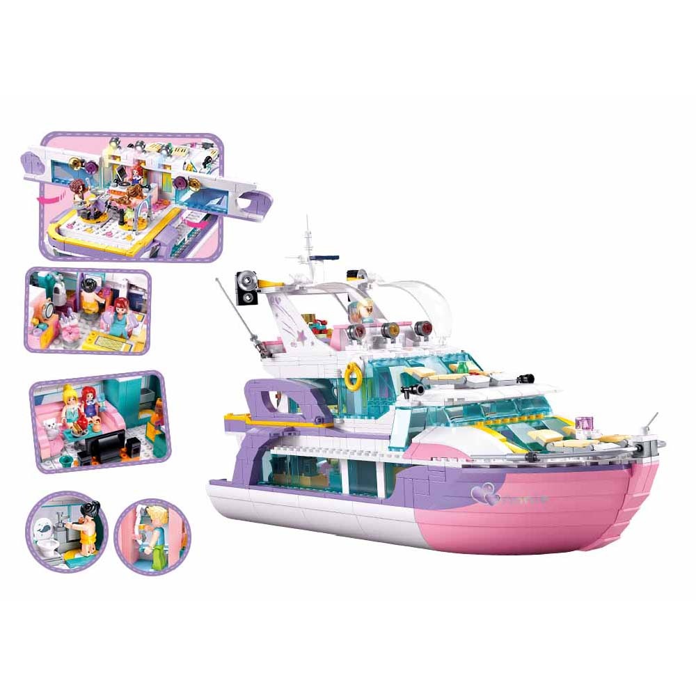 Sluban Building Set: Girls Dream - Yacht - 1108pcs - Image 4