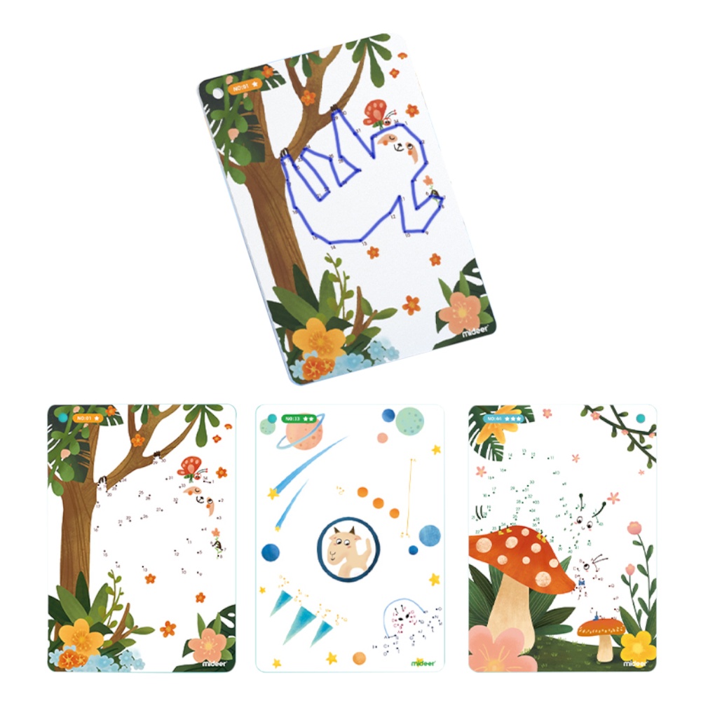 Mideer - Dot-to-Dot Wipe Clean Activity Cards - Reusable Connect the Dots for Kids - Image 4
