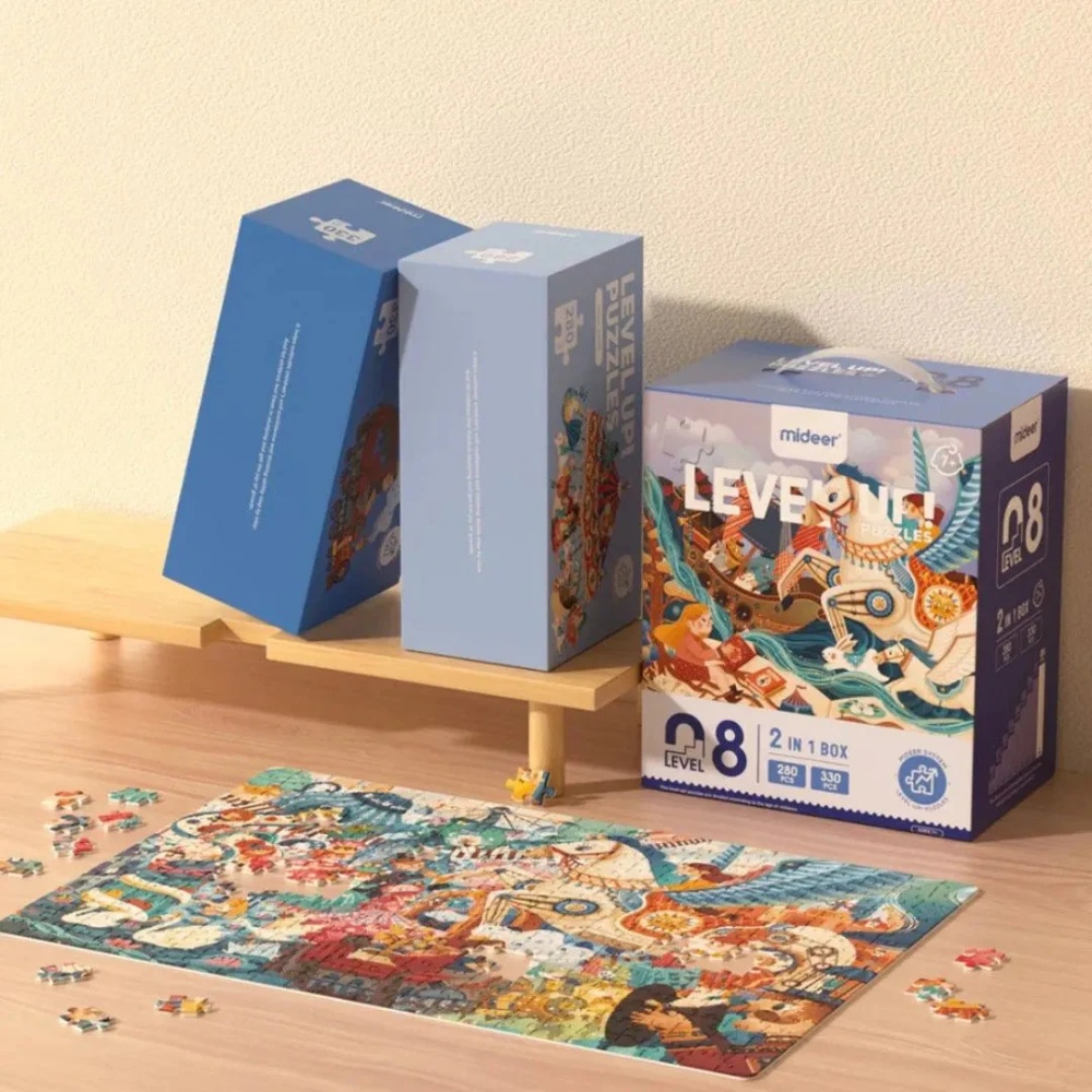 Mideer - Level Up Jigsaw Puzzle for Kids - 2-in-1 - Level 8 Magic Fantasy World - Image 2