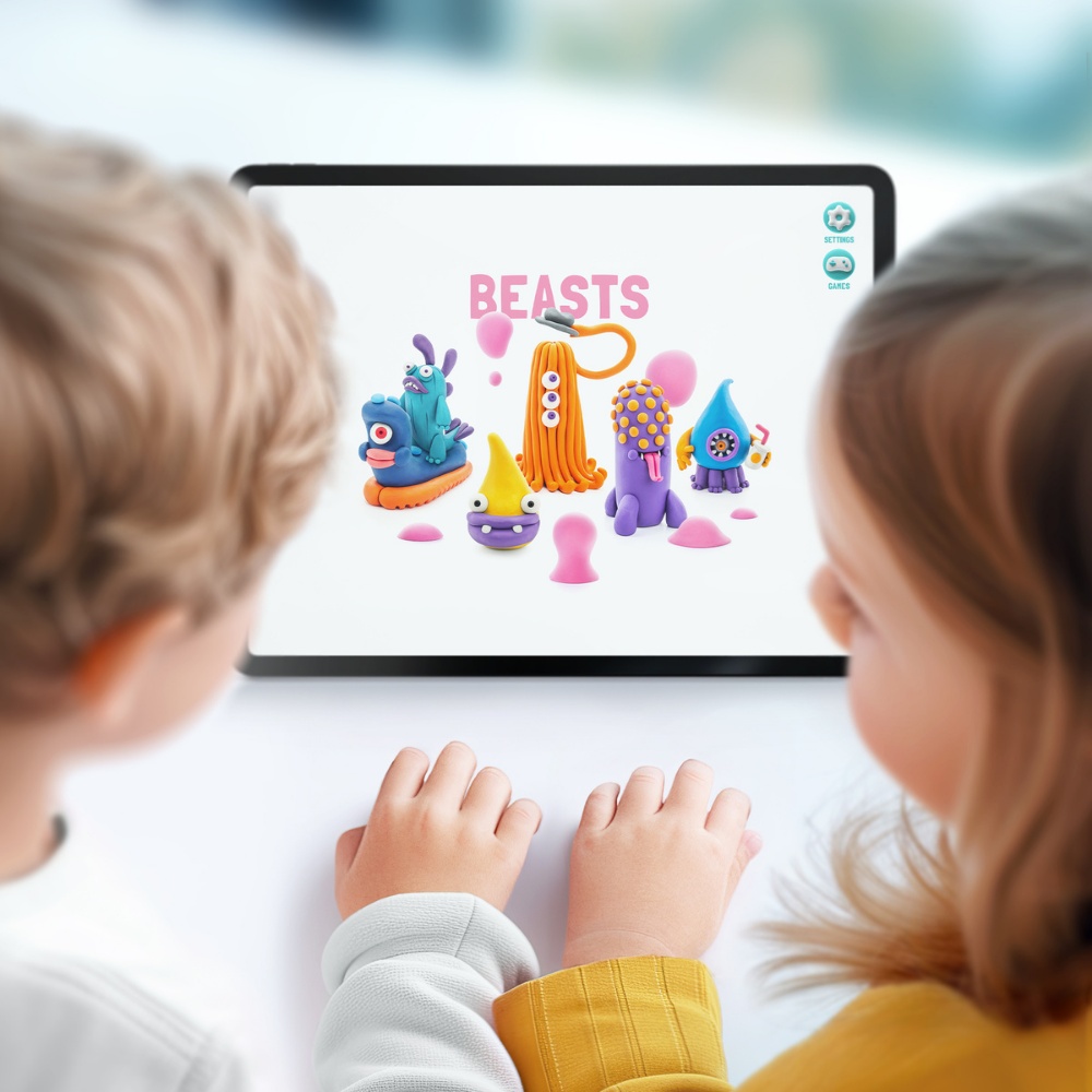 Hey Clay - Modelling Air-Dry Clay with Fun Interactive App - Beasts, 15 cans - Image 6