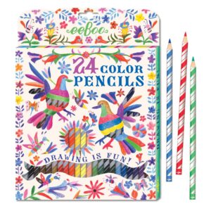 eeBoo - Oaxaca Birds 24 Color Pencils Paper -**