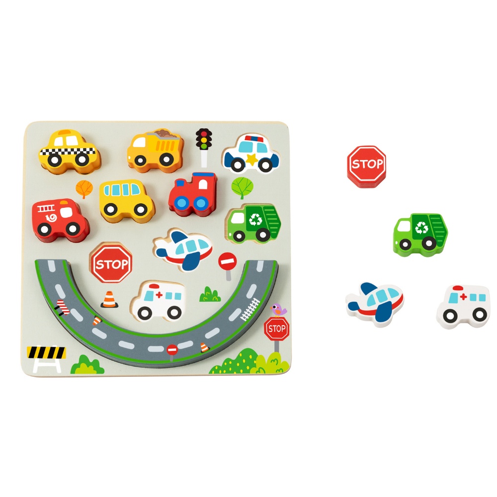 hi Pando - 2-in-1 Wooden Balancing Game and Puzzle: Transport 12 Pieces - Image 3