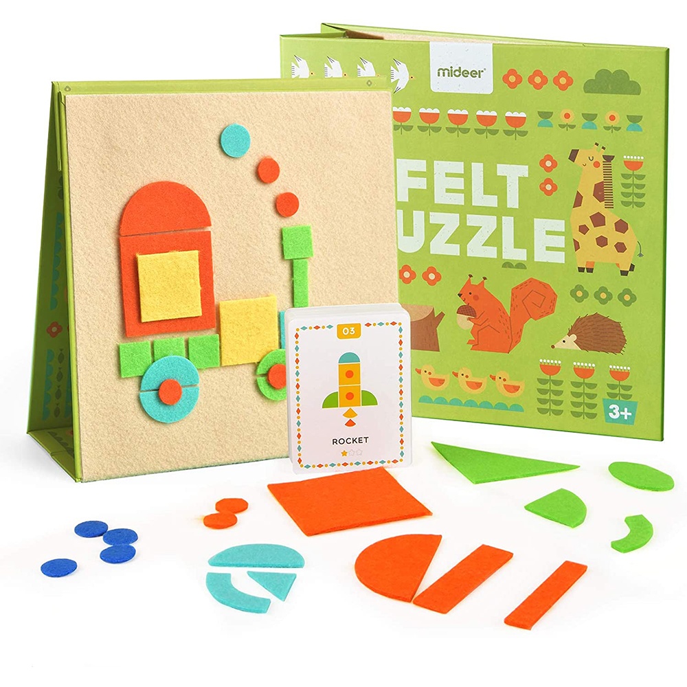Mideer - Geometric Felt Puzzle - 157pcs