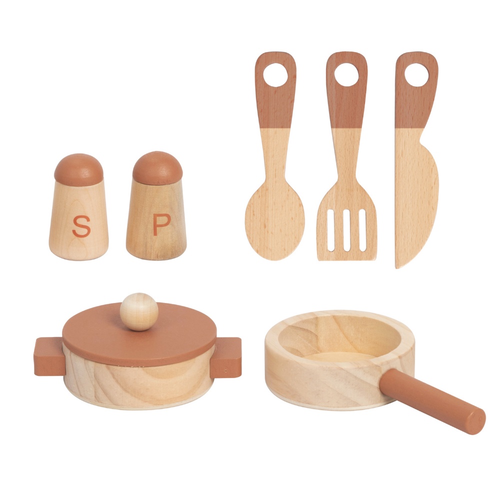 TookyToy - Pretend Play Wooden Kitchen Set with Accessories - Image 5