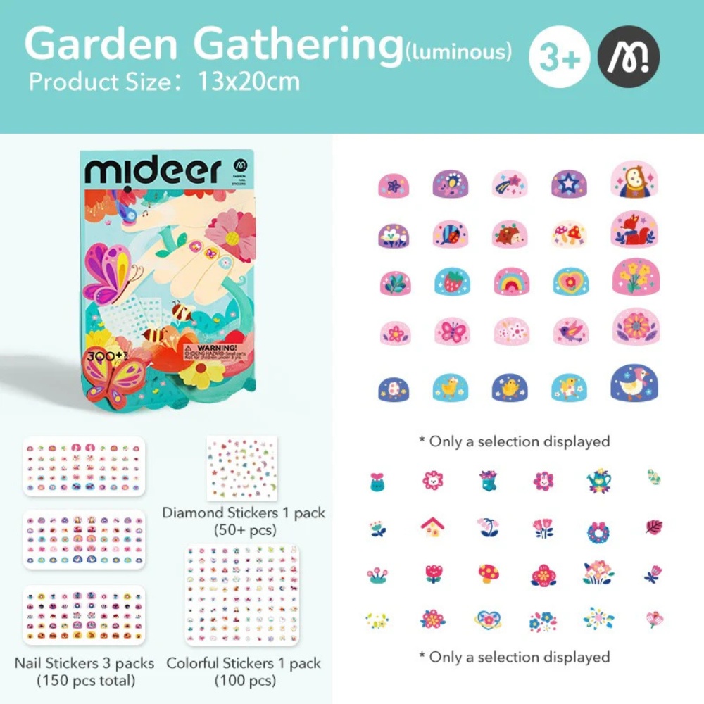 Mideer - Fashion Nail Stickers - Garden Gathering - 300pcs - Image 2