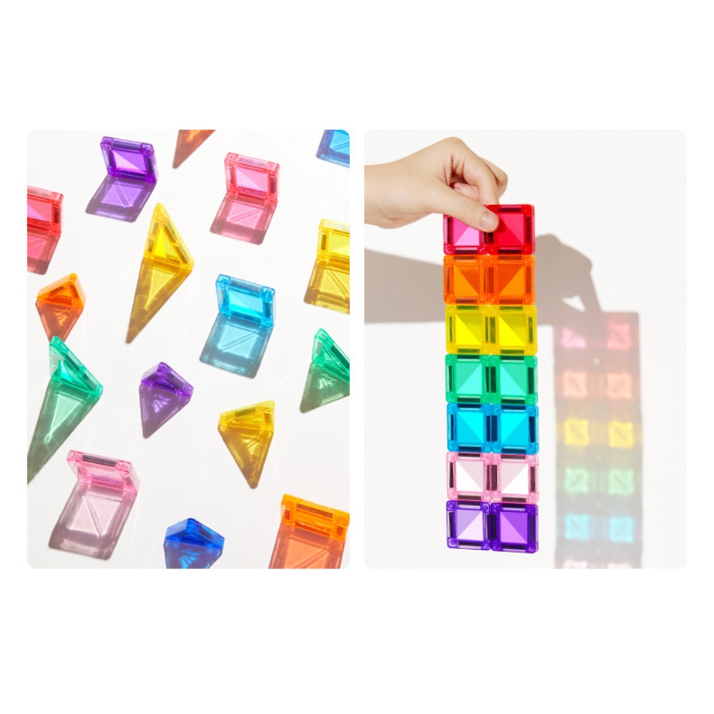 Mideer - Colourful Mini Magnetic Tiles Building Set - 66pcs - Image 3
