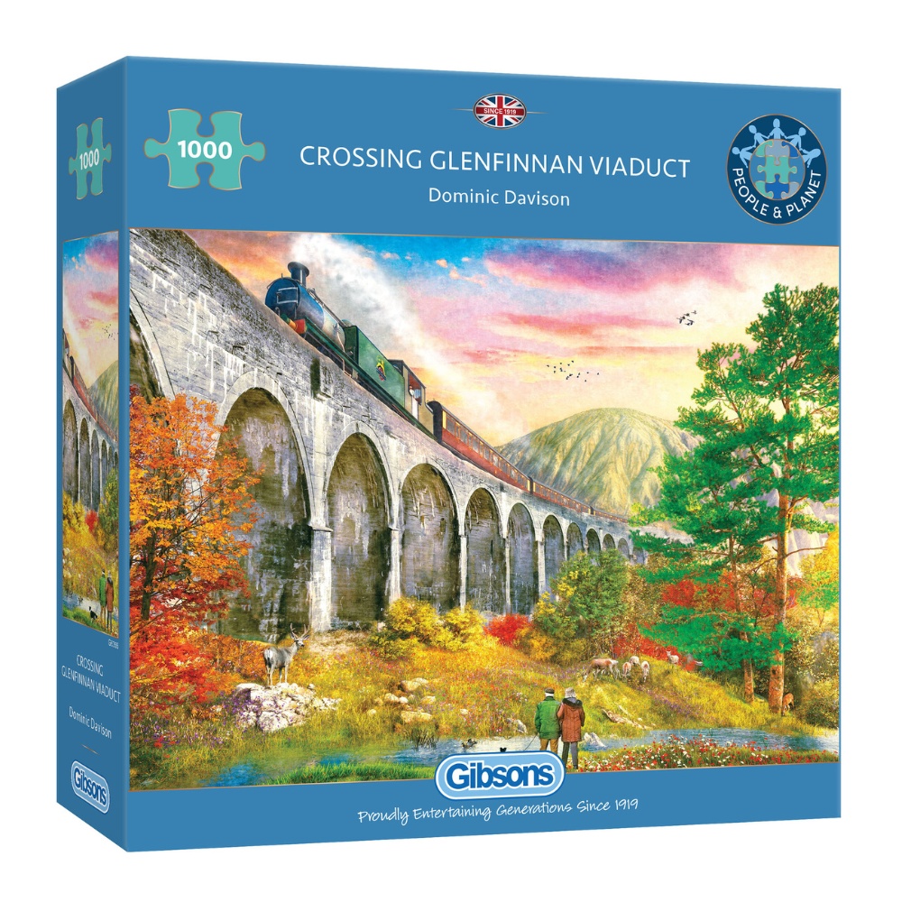Gibsons - Crossing Glenfinnan Viaduct - 1000 Piece Jigsaw Puzzle