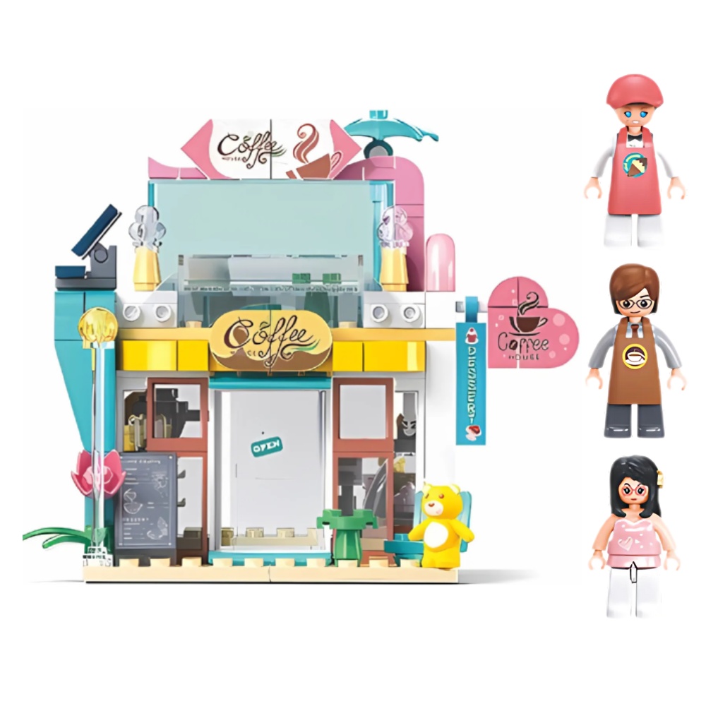 Sluban Building Set: Metropolis - Coffee Shop - 241 Pieces - Image 3