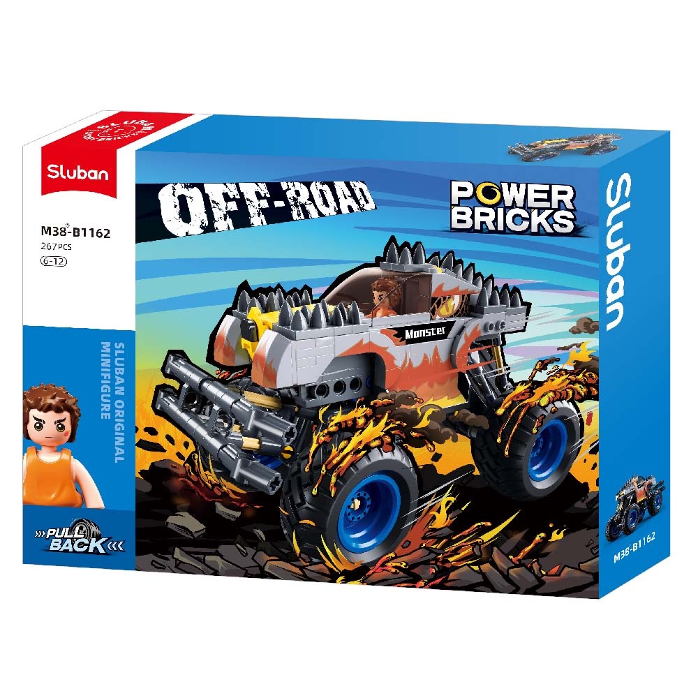 Sluban Building Set: Pull Back PowerBricks - Off Road Vehicle - 267pcs