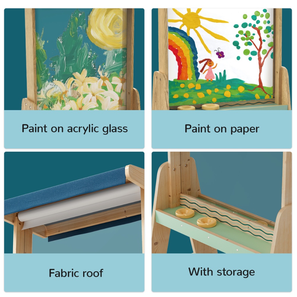 TopBright - Outdoor Painting Art Easel with Double-Sided Clear Board - 5pcs - Image 8