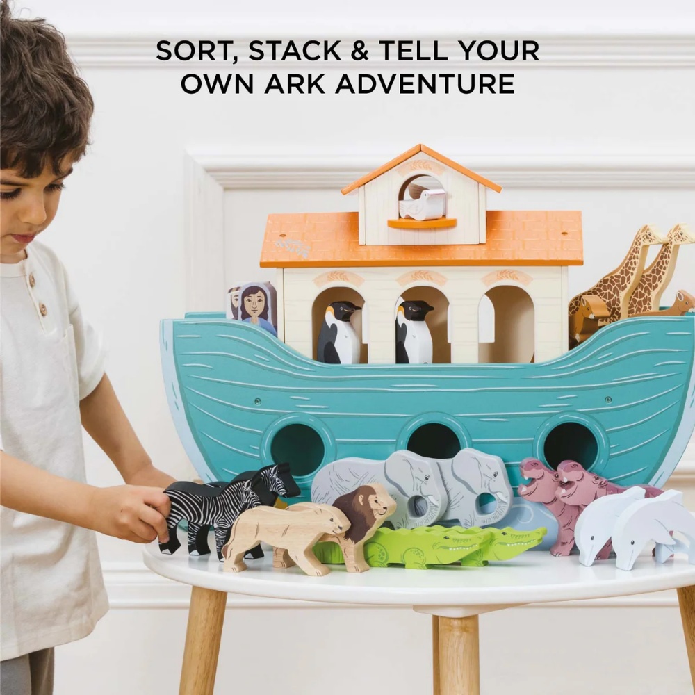 Le Toy Van - Noah's Great Wooden Ark & Animals - 23pcs - Image 3