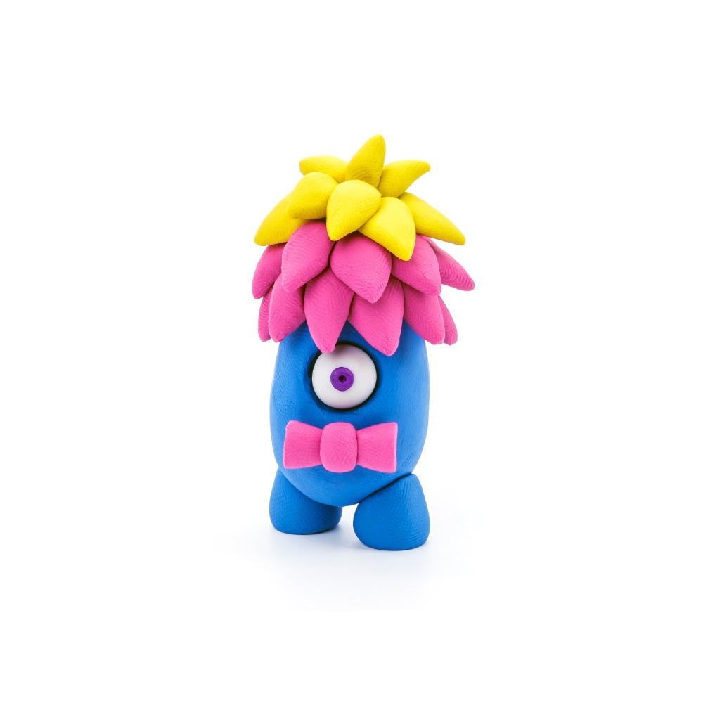 Hey Clay - Modelling Air-Dry Clay with Fun Interactive App - Hipster, Bigwig, Donut, Series Monsters, 6 cans - Image 5