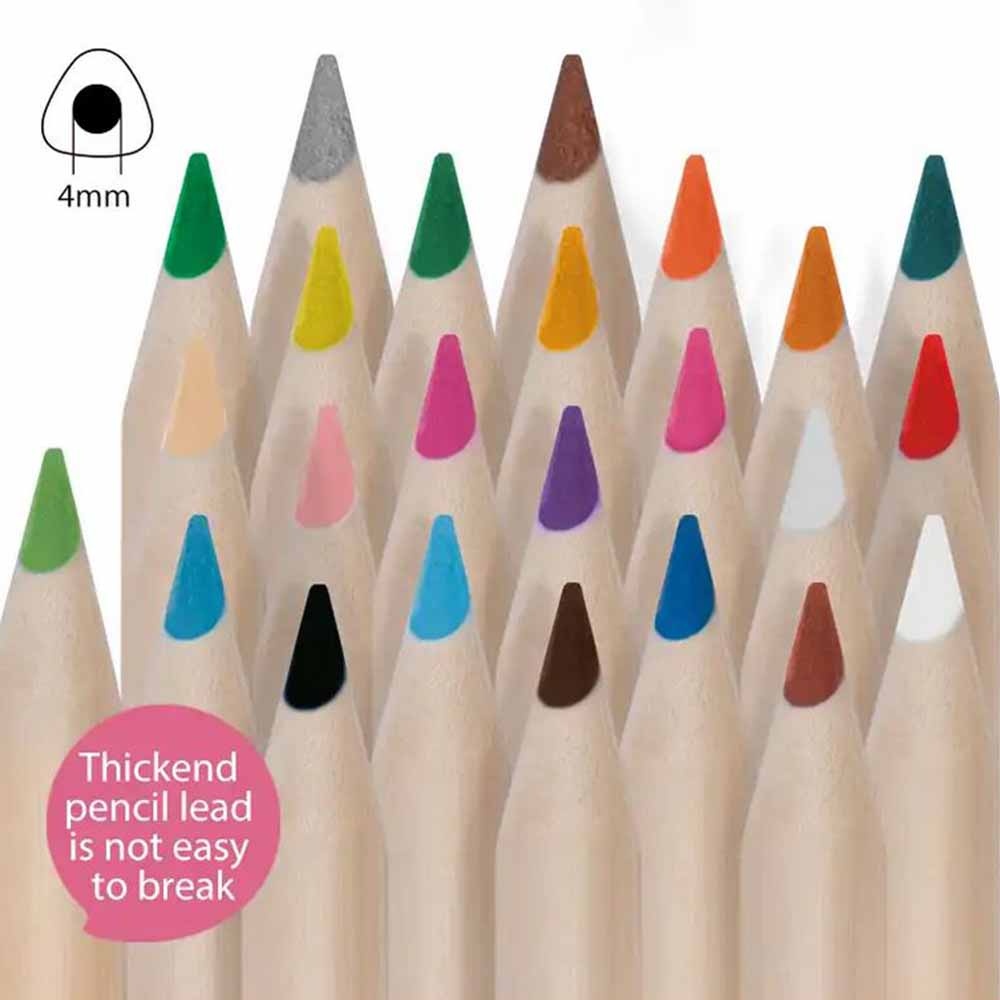 TookyToy - Oil-Based Coloured Pencils & Pencil Sharpener: 24 Colours - Image 4