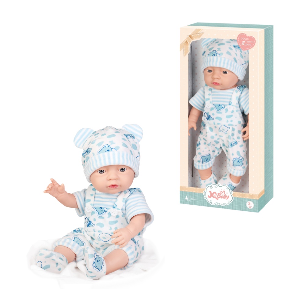 Baby Doll with Blue Clothing & Accessories - Vinyl Body - 40cm - Image 4
