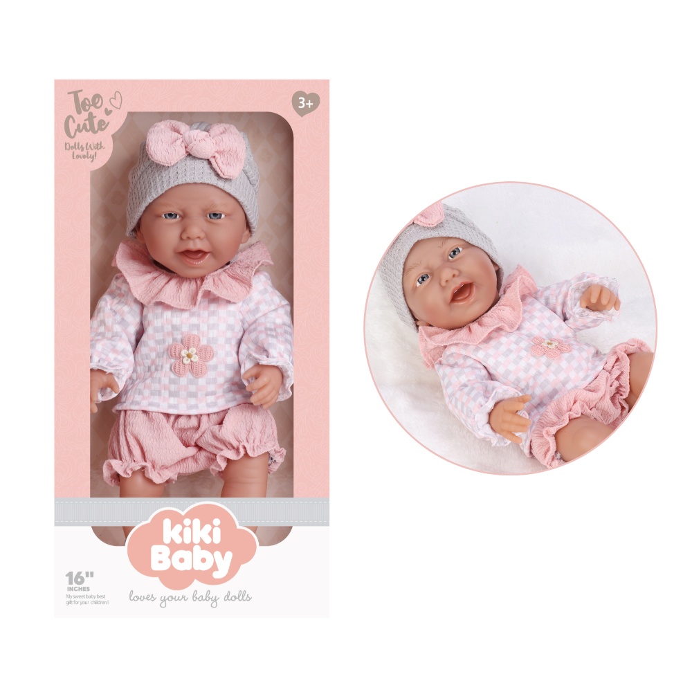 Baby Doll with Pink Clothing & Accessories - Vinyl Body - 40 cm - Image 5