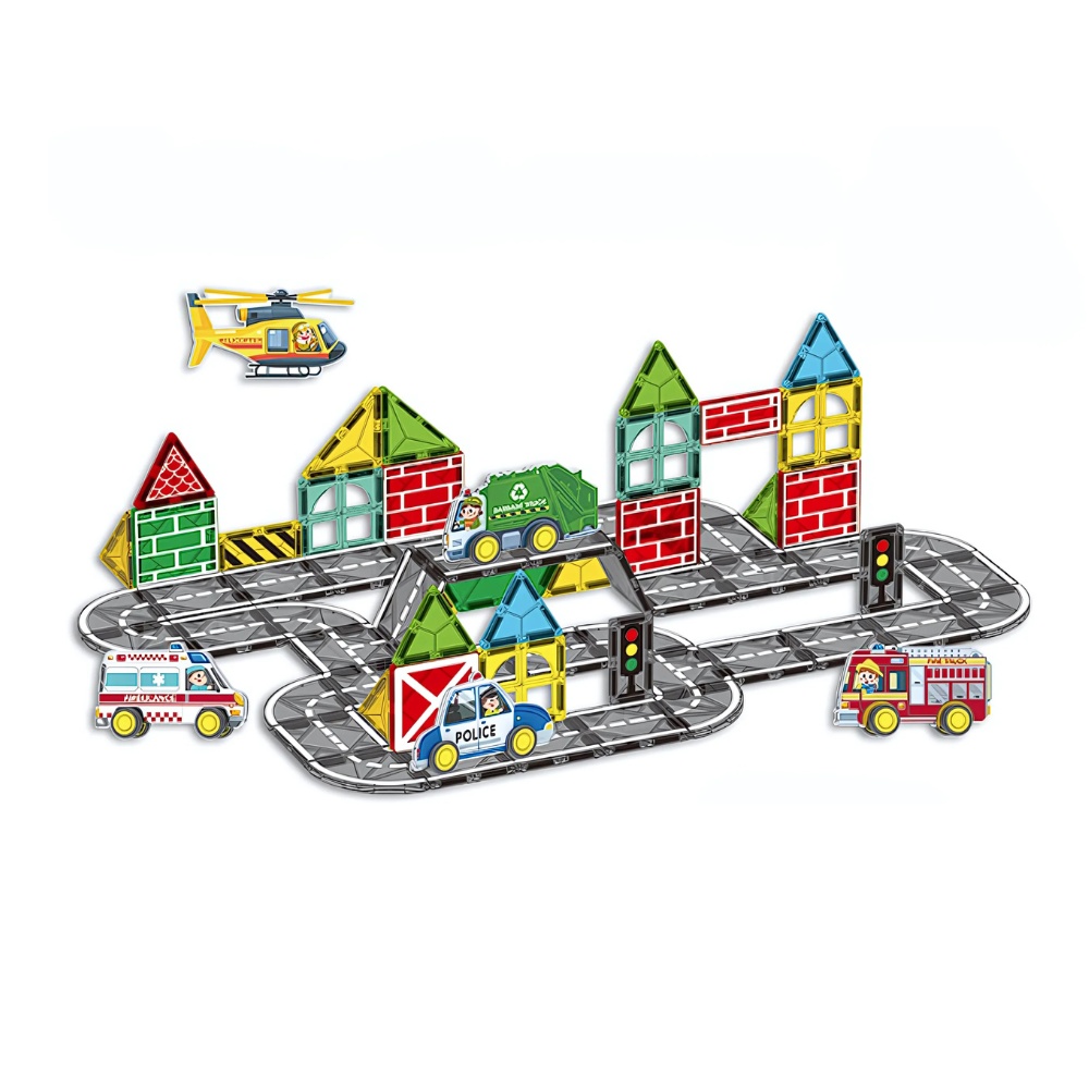 Magnetic Tiles - City Vehicles Set - 30 Pieces - Image 2
