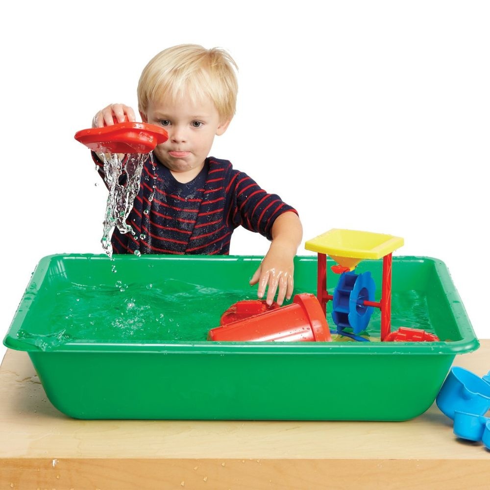 EDX Education - Sand & Water Sensory Trays - 4 Pieces (Blue, Red, Green, Yellow) - Image 5