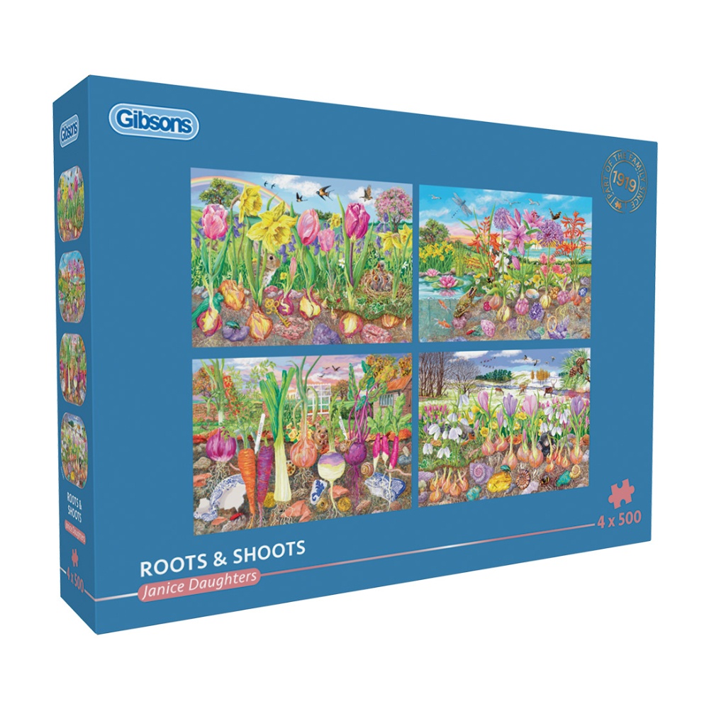 Gibsons - Roots & Shoots - 4 x 500 Piece Jigsaw Puzzles