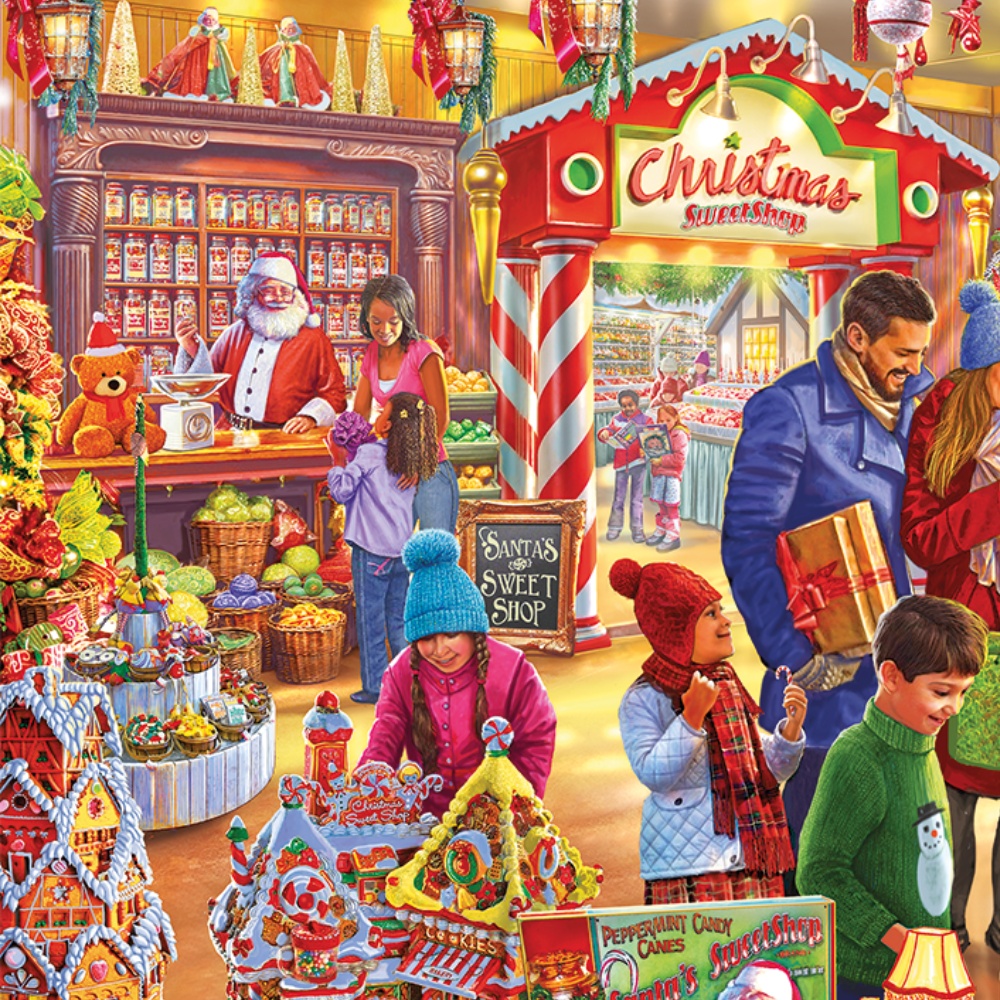 Gibsons - Santa's Sweetshop - 1000 Piece Jigsaw Puzzle - Image 4