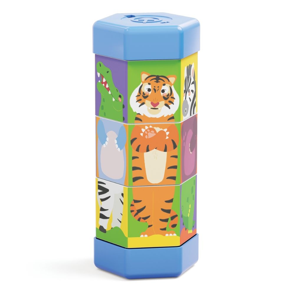 Quercetti - Mix & Match Animals Rotating Puzzle for Toddlers - Image 2