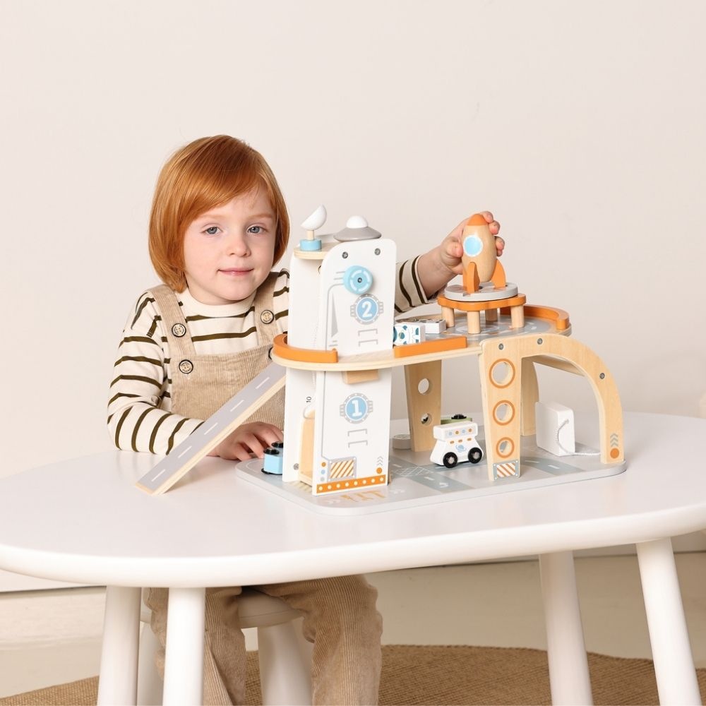 TookyToy - Pretend Play Wooden Space Station Toy Set - 14 Pieces - Image 2