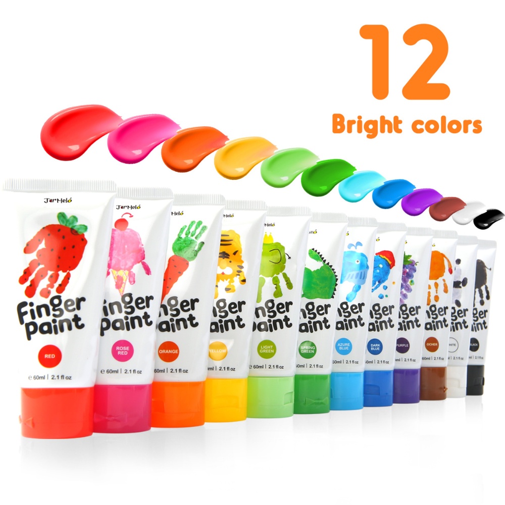 Jar Meló - Finger Paint - Non-Toxic & Safe for Kids - 12 Colours - Image 4