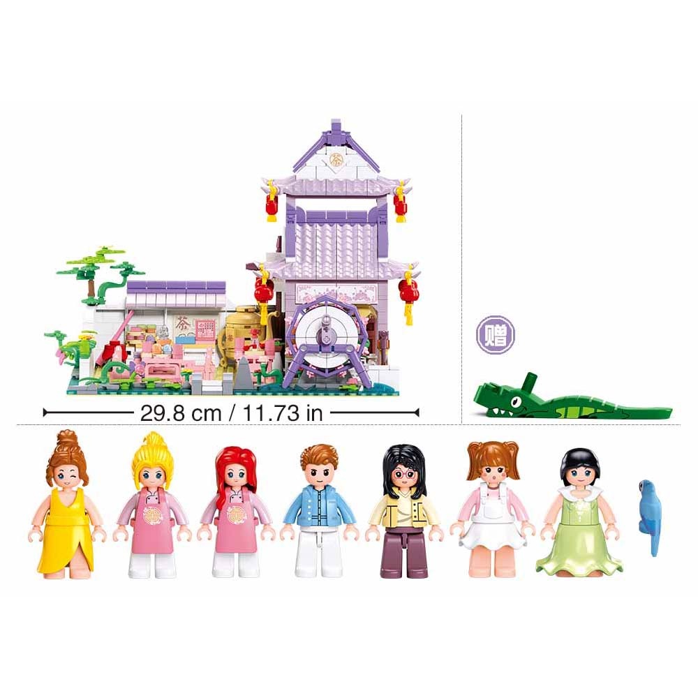 Sluban Building Set: Girls Dream - A Tea House - 987pcs - Image 4