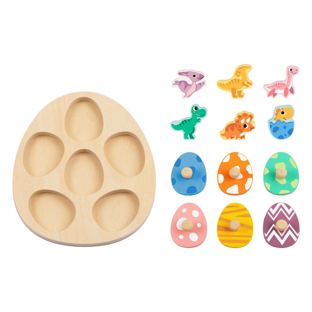 hi Pando - Multi-layered Wooden Puzzle: Dinosaurs 13 Pieces - Image 2