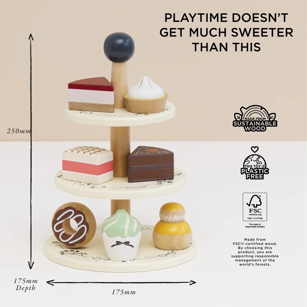 Le Toy Van - Three Tier Cake Stand - 8pcs - Image 4