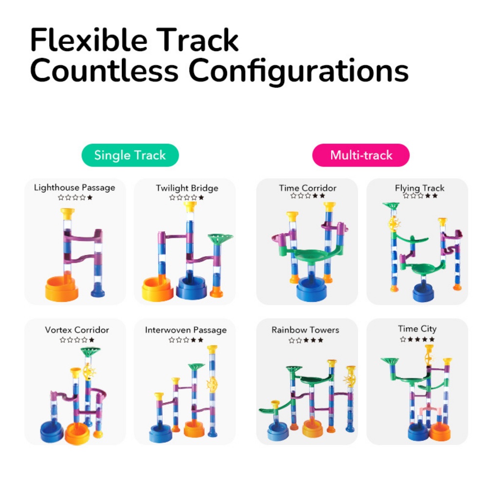 Mideer - Marble Run Track Building Block Toy - 51 Pieces with Water Play - Image 8