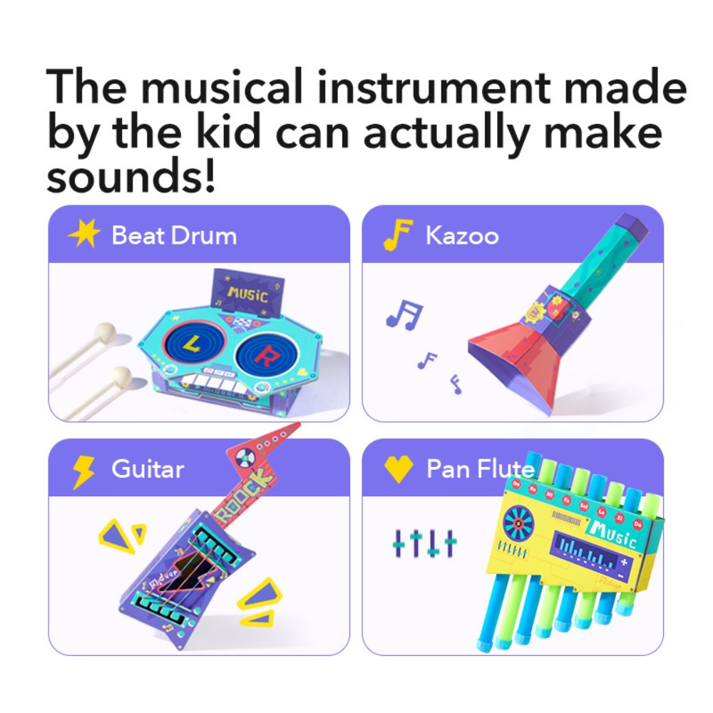 Mideer - DIY Kids Science Kit - Acoustics: Build Your Own Music Instruments - Image 3