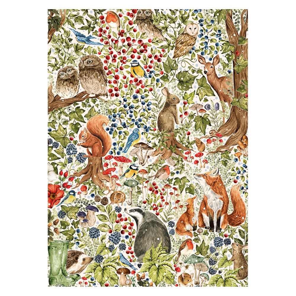 Gibsons - The Art File: Woodland Wildlife - 1000 Piece Jigsaw Puzzle - Image 2