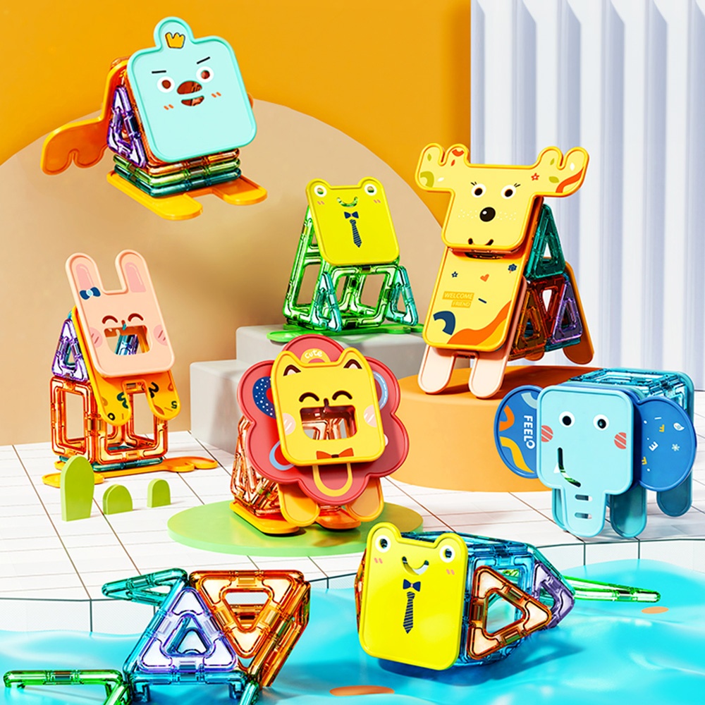 Feelo - Magnetic Tiles Activity Set - Animals - 50 Pieces-** - Image 3