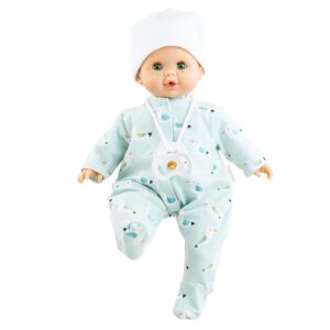Paola Reina Dolls: Crying Baby Doll with Pyjama's & Pacifier: Alex - 36cm