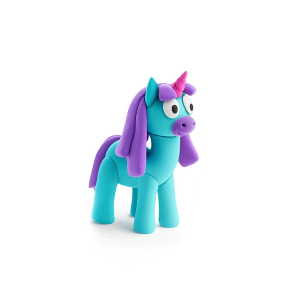 Hey Clay - Modelling Air-Dry Clay with Fun Interactive App - Rainy, Series Rainbow Unicorns, 3 cans - Image 3