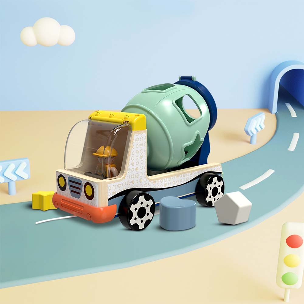 TopBright - Shape Sorting Truck with Wooden Blocks for Toddlers-** - Image 3