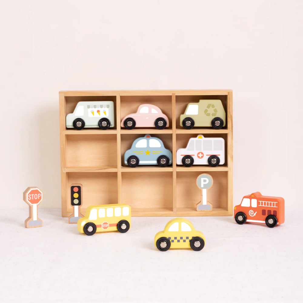 TookyToy - Transportation & Street Sign Set - 12 Piece Pastel Set - Image 4