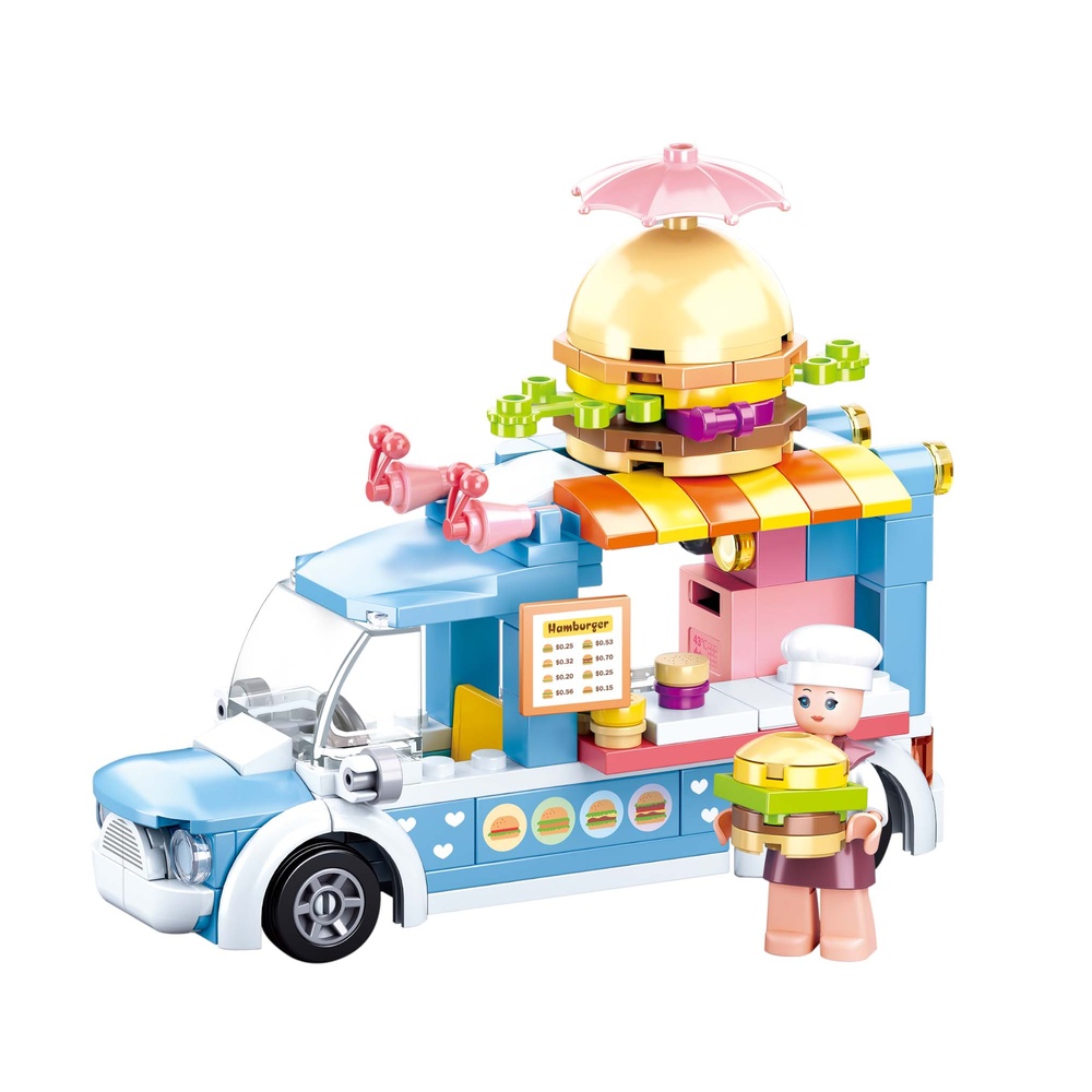 Sluban Building Set: Girls Dream - Hamburger Truck - 154pcs - Image 2