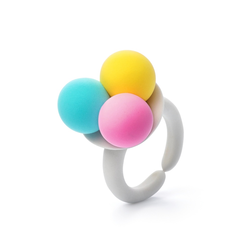 Hey Clay - Modelling Air-Dry Clay with Fun Interactive App - Sweet Rings, series Bijou, 3 cans - Image 3