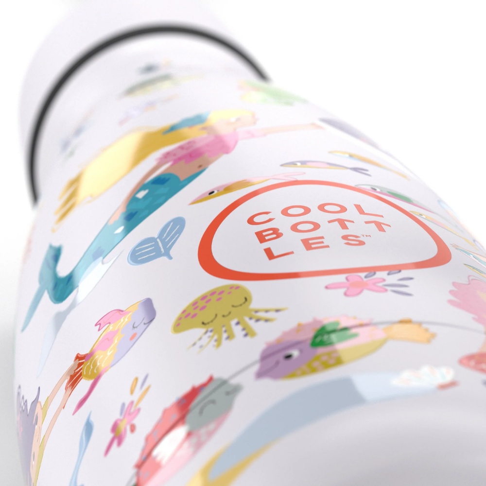 Cool Bottles - Kids Triple-Insulated Water Bottle - Sweet Mermaids 350ml - Image 4