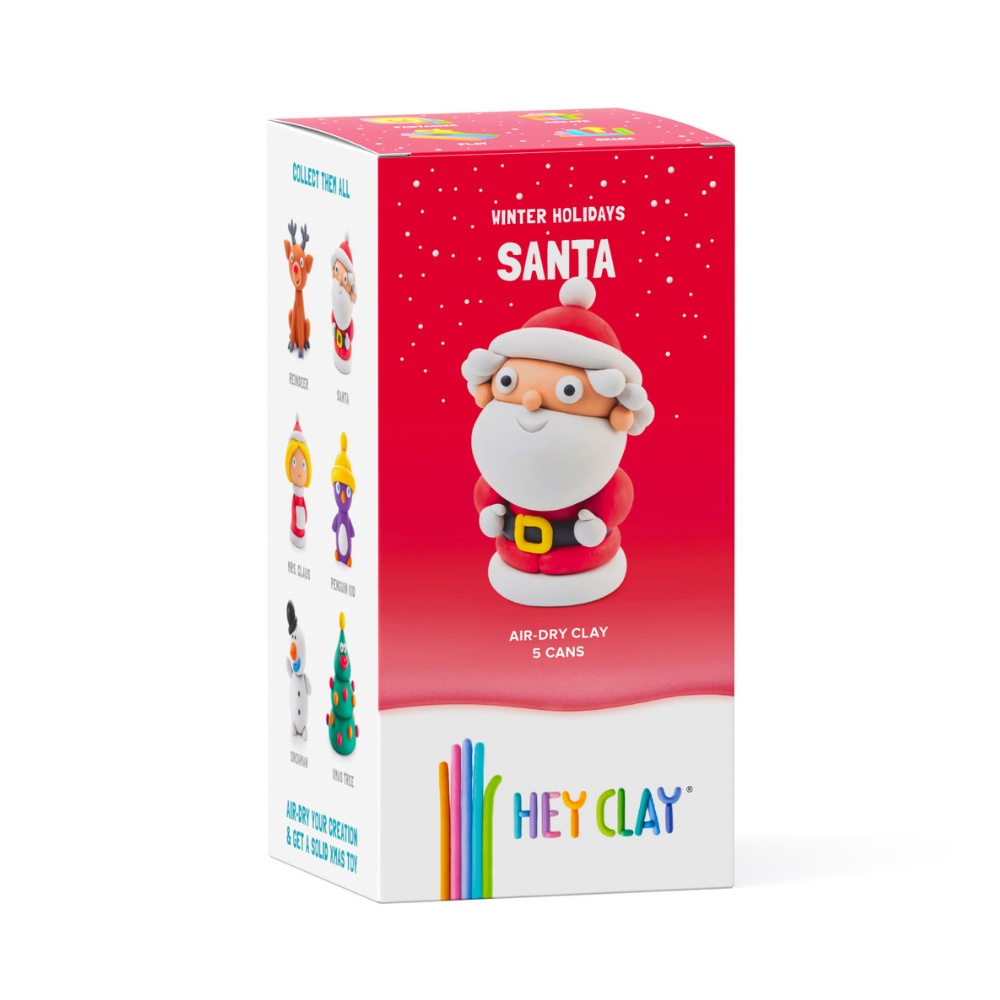 Hey Clay - Modelling Air-Dry Clay with Fun Interactive App - Santa, Christmas Series, 5 cans - Image 6