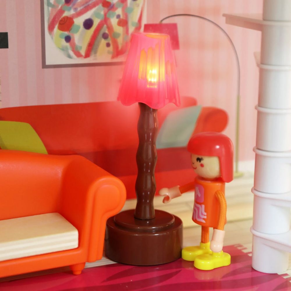 TopBright - Modern Doll House - Fully Furnished with Lights & Sounds - 80 x 25 x 75 cm - 20pcs-** - Image 7